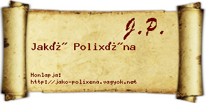 Jakó Polixéna névjegykártya